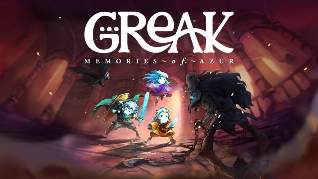 featured image for our news on Memories of Azur Android. It shows the three main characters Greak, Adara, and Raydel.