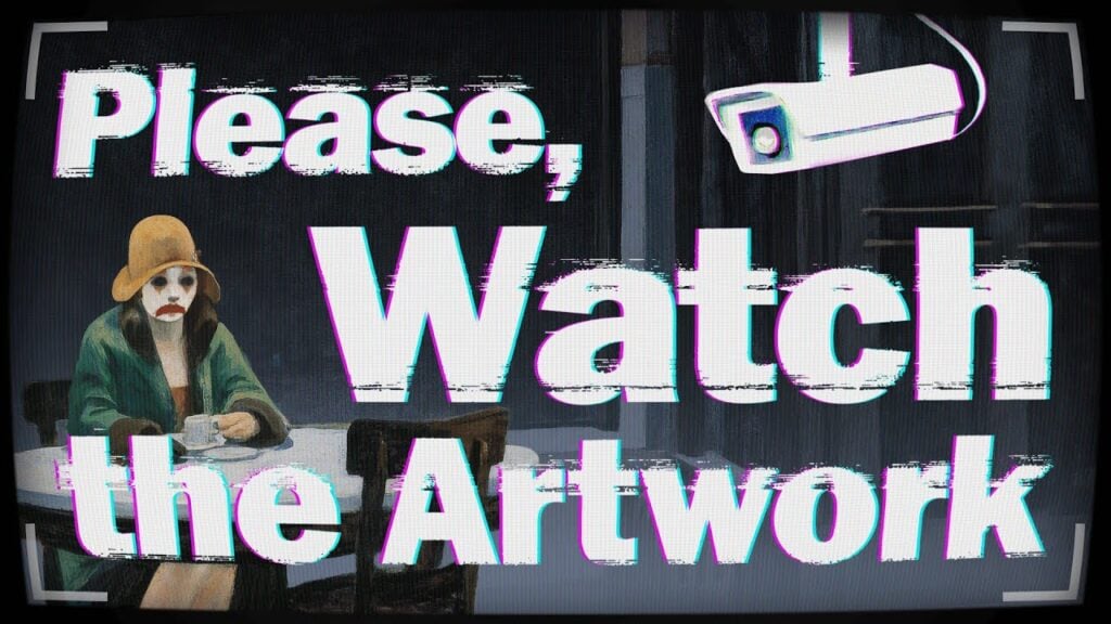 featured image for our news on Please, Watch The Artwork mobile. It shows the game's logo in white.